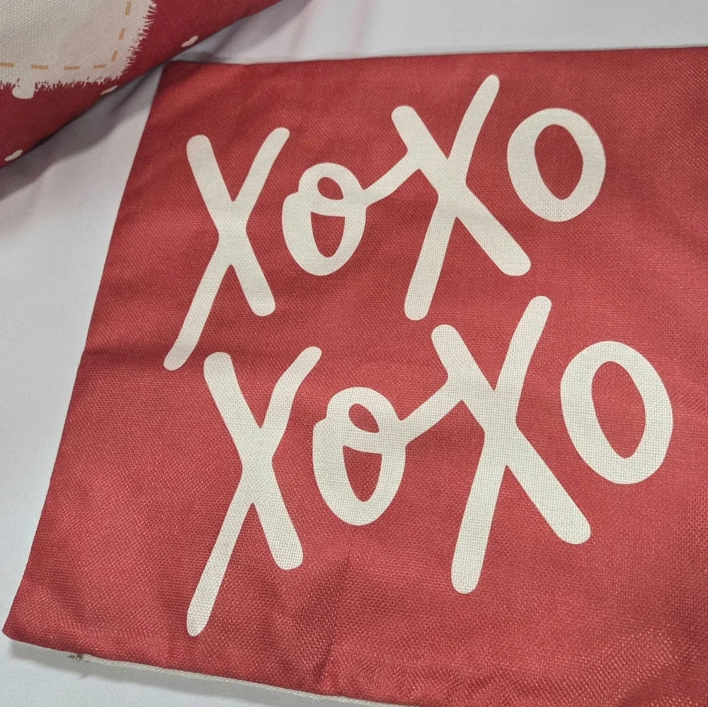 Heart and XOXO Pillow Covers (2)
